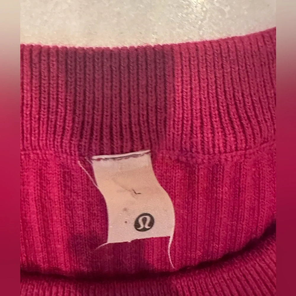 Lululemon Cotton-Blend Ribbed Sweater Wild Berry / Ripened Raspberry - Picture 6 of 8